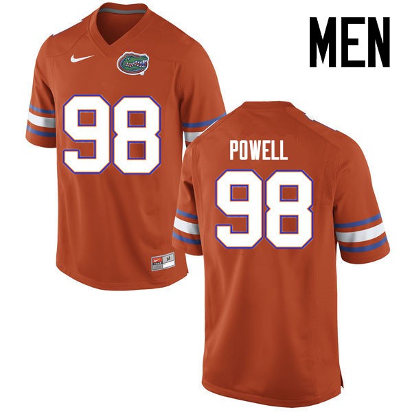 Florida Gators Men #98 Jorge Powell College Football Jersey Orange